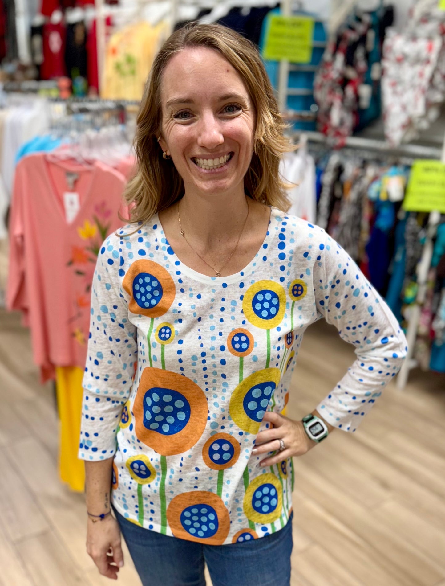 Et'Lois C2001-CM003 MoMo Flowers Top