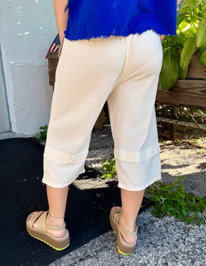 Cottonways Gail Button Front Capri