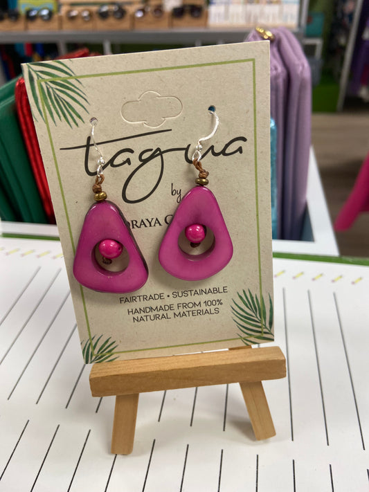 Tagua Aztec Earring