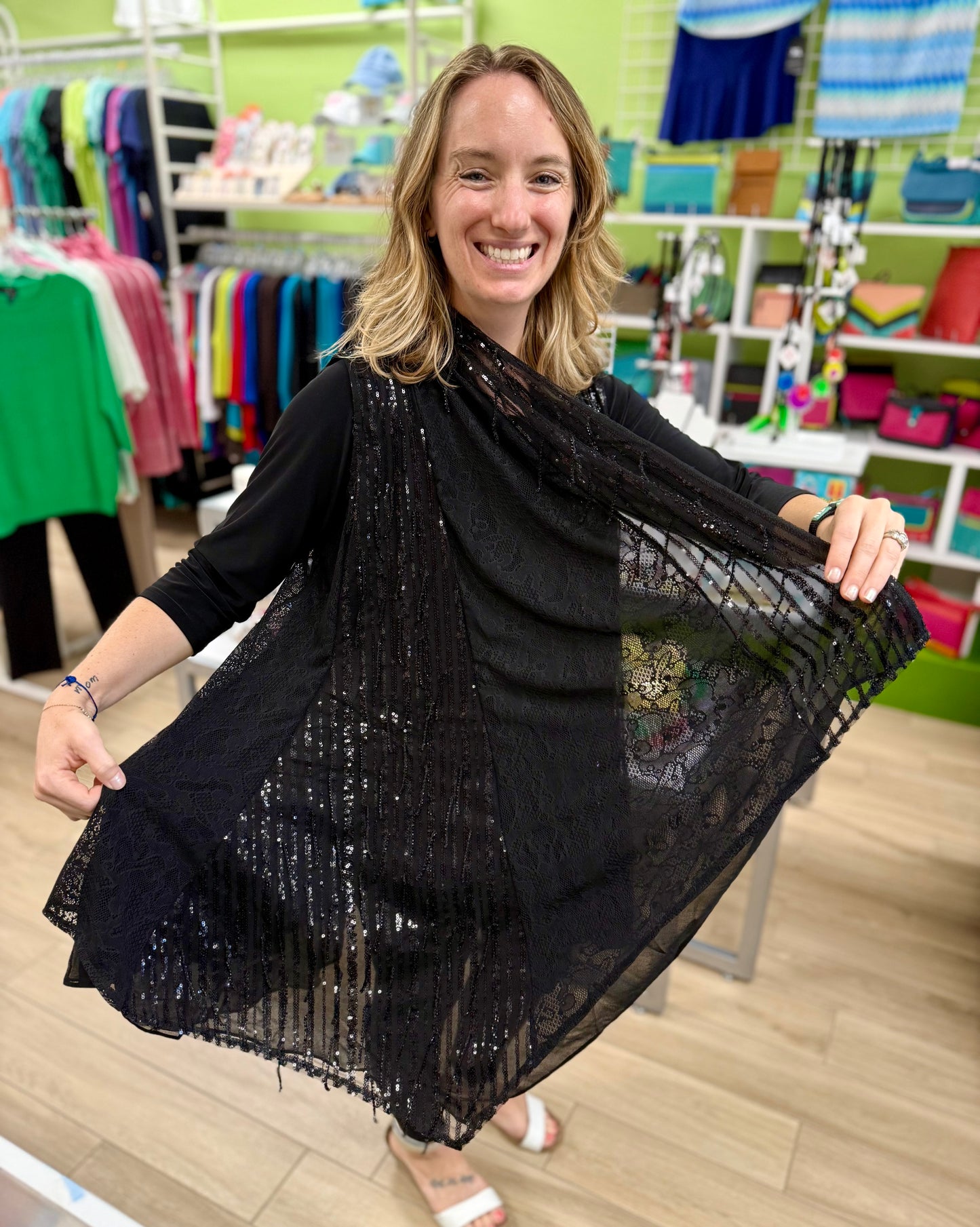 Aris A RB25009T Black Shimmer Vest