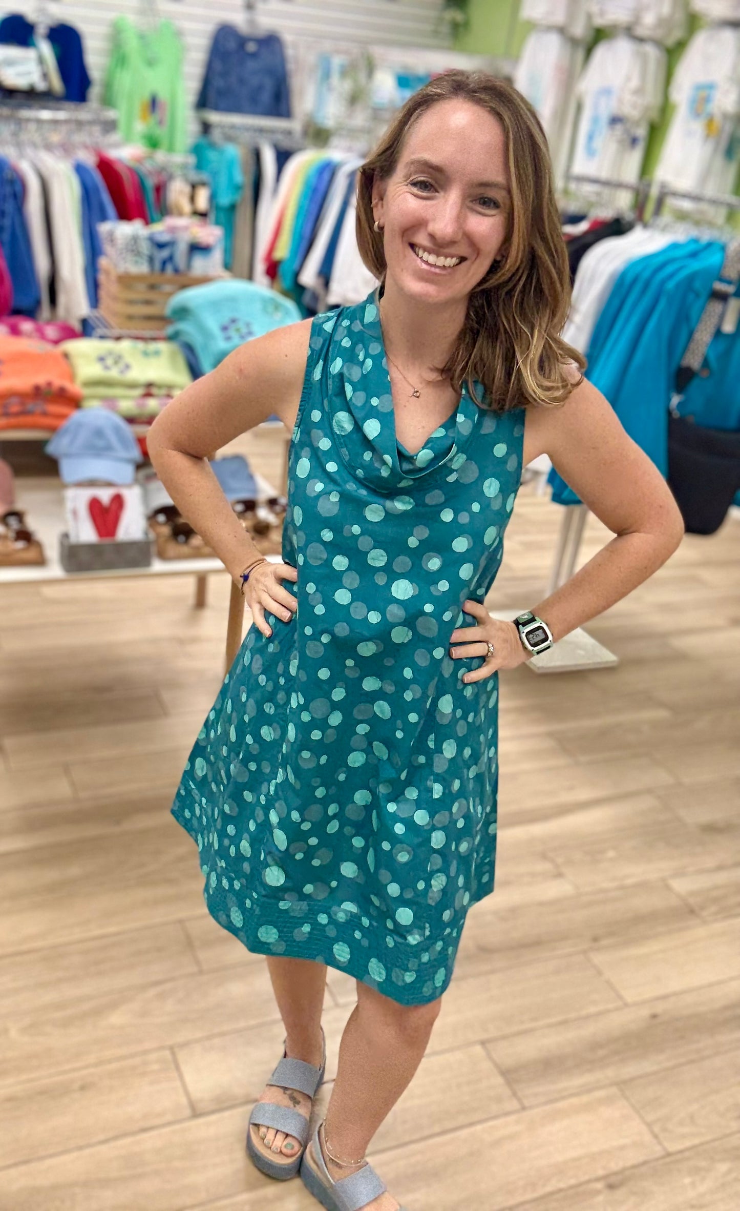 Global Mamas Eli Cowl Neck Dress