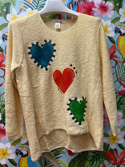 MoMo Sweater - Happy Hearts