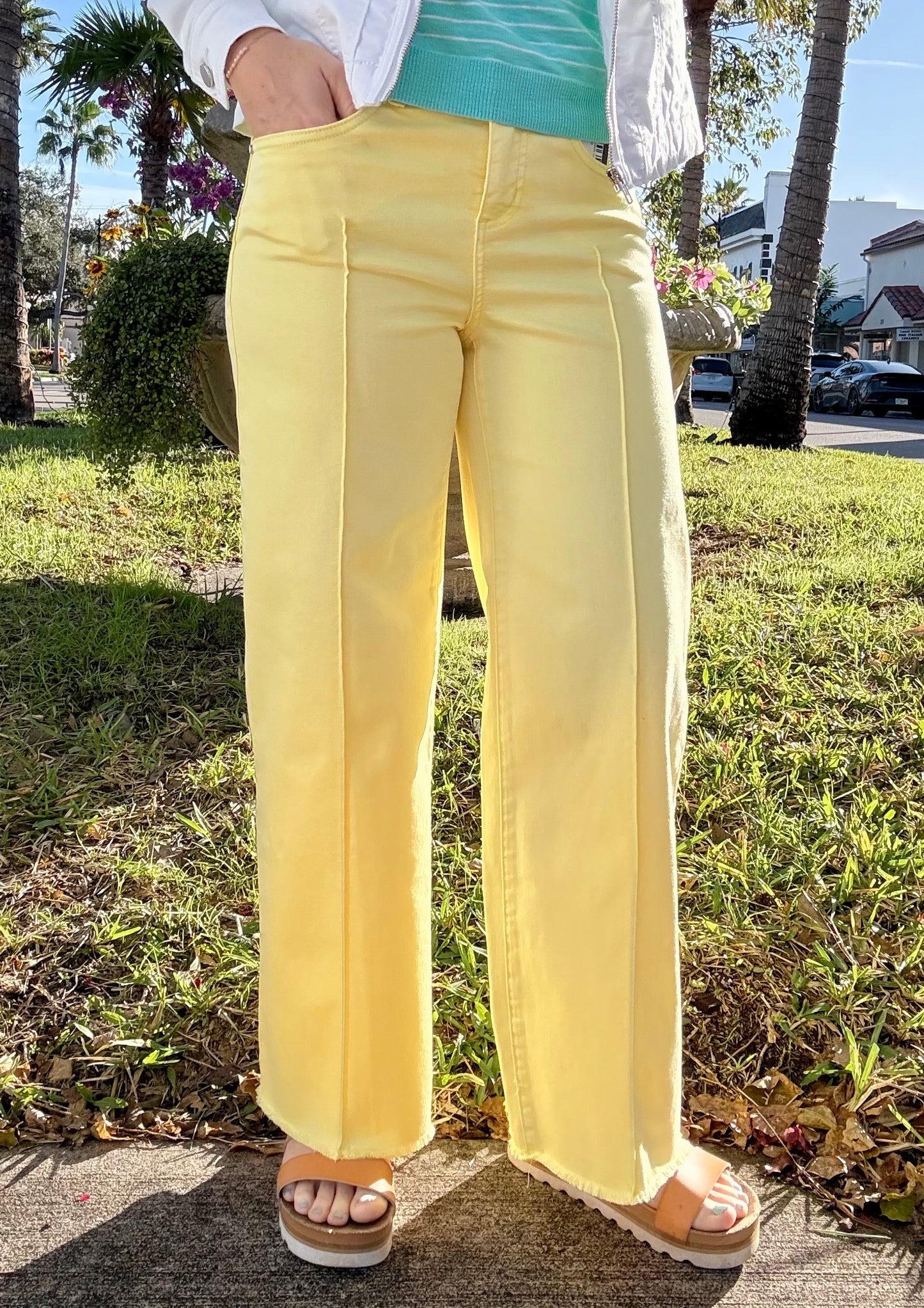 FDJ 2201511 Pineapple Wide Leg Jean