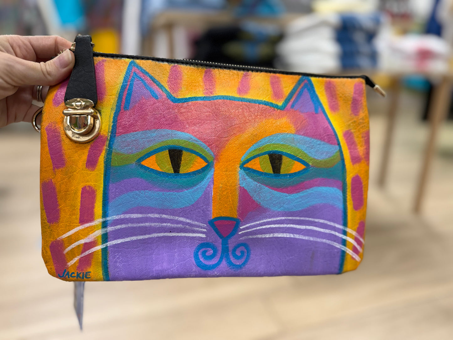 Jackie Ludtke Painted Cat Bags