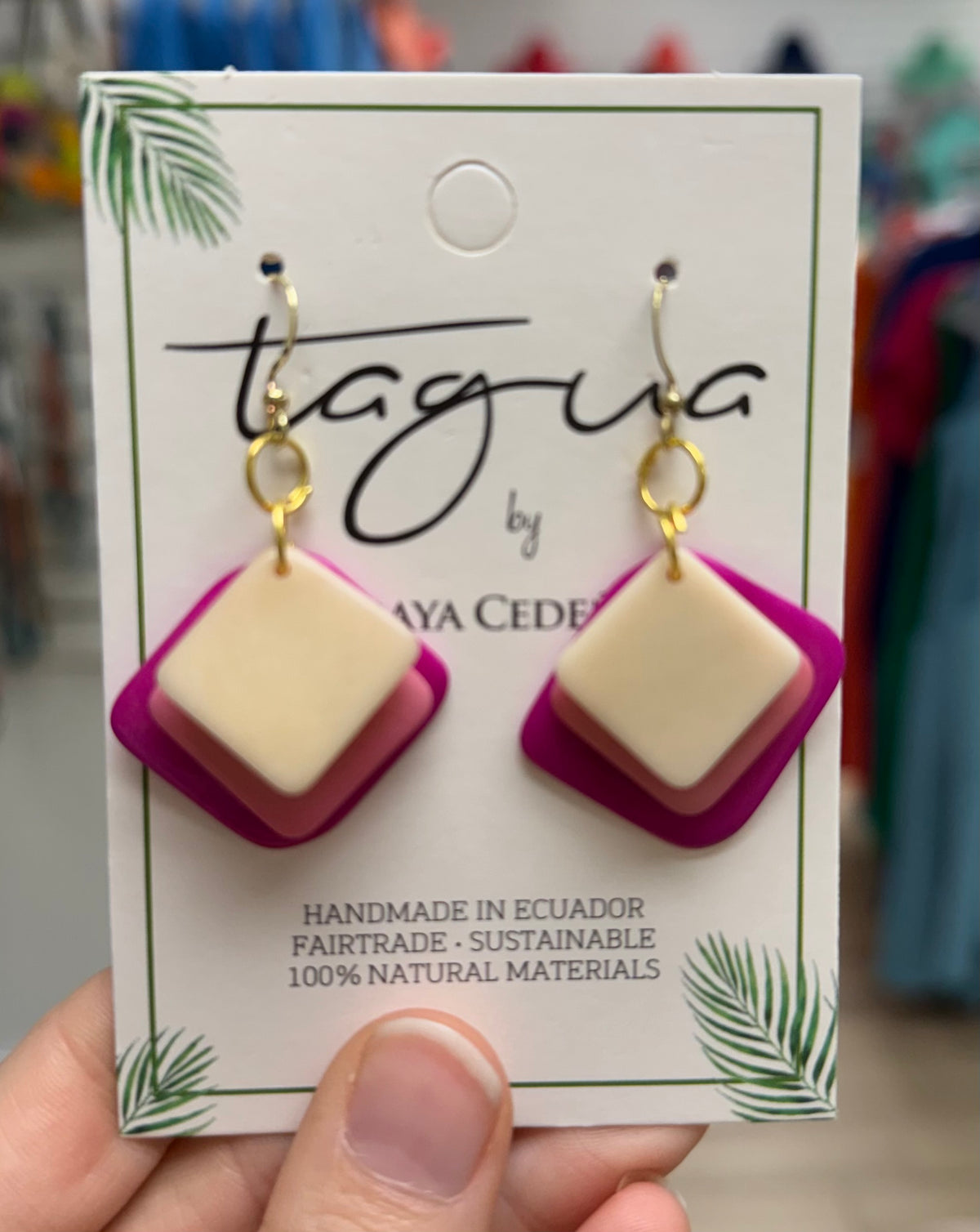 Tagua Minerva Earring