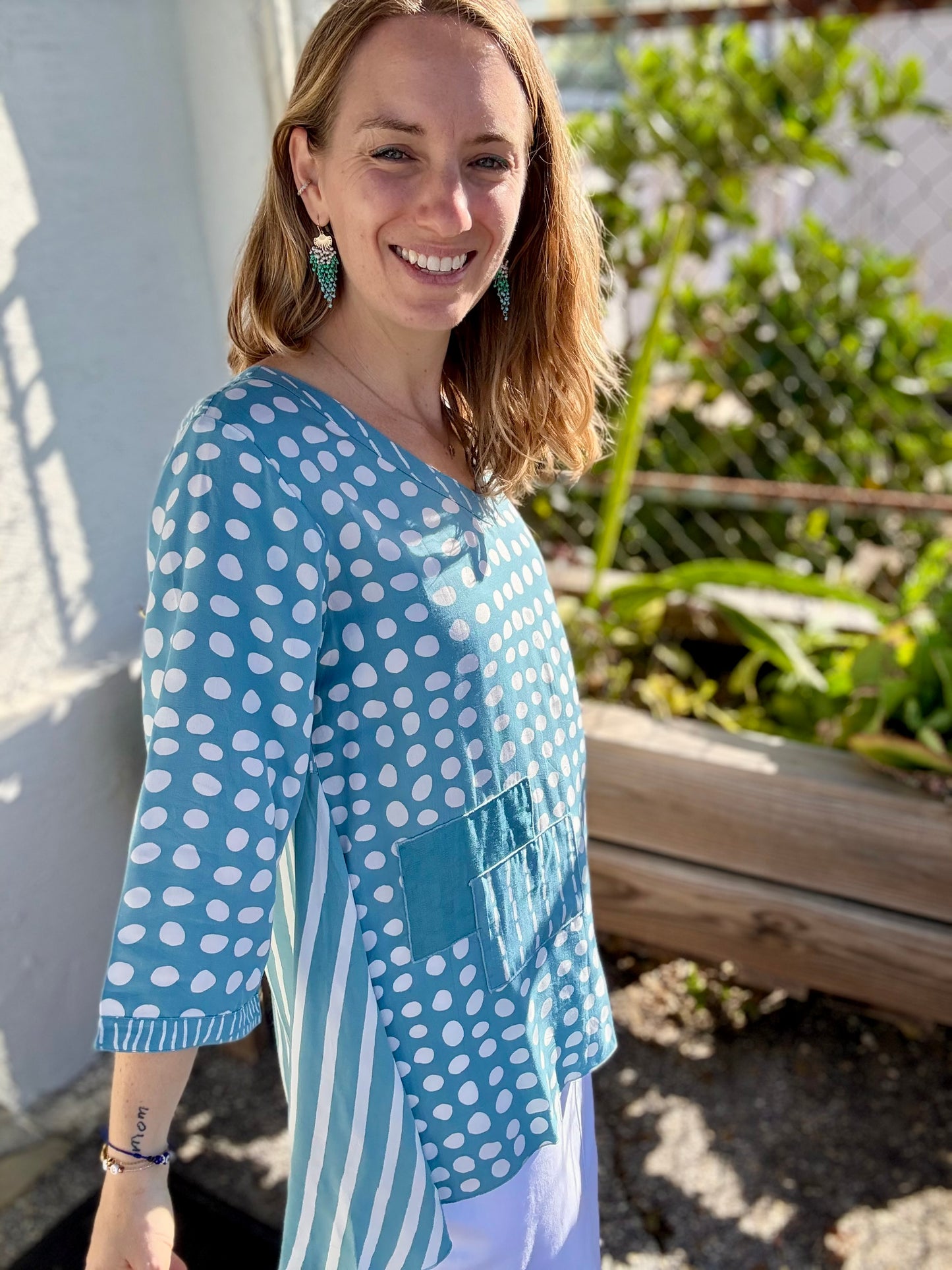 Iguana Joy Patches Top