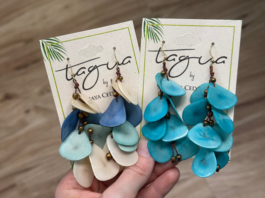 Tagua Sage Earring