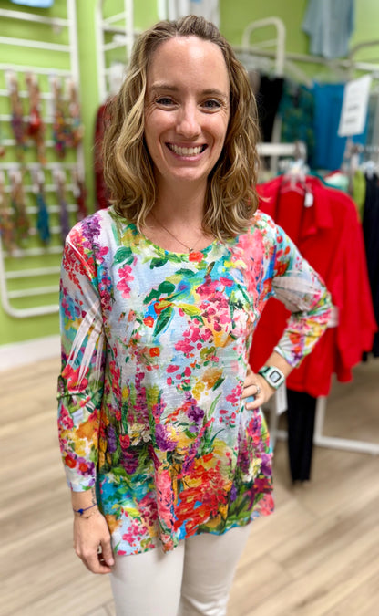 Jess & Jane 49 Mesh Sleeve Top