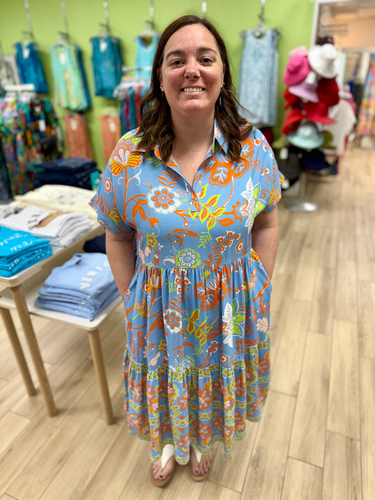 Maxi Dress Scarlet Macaw Resort Wear Maxi Dress Scarlet Macaw Resort Wear
