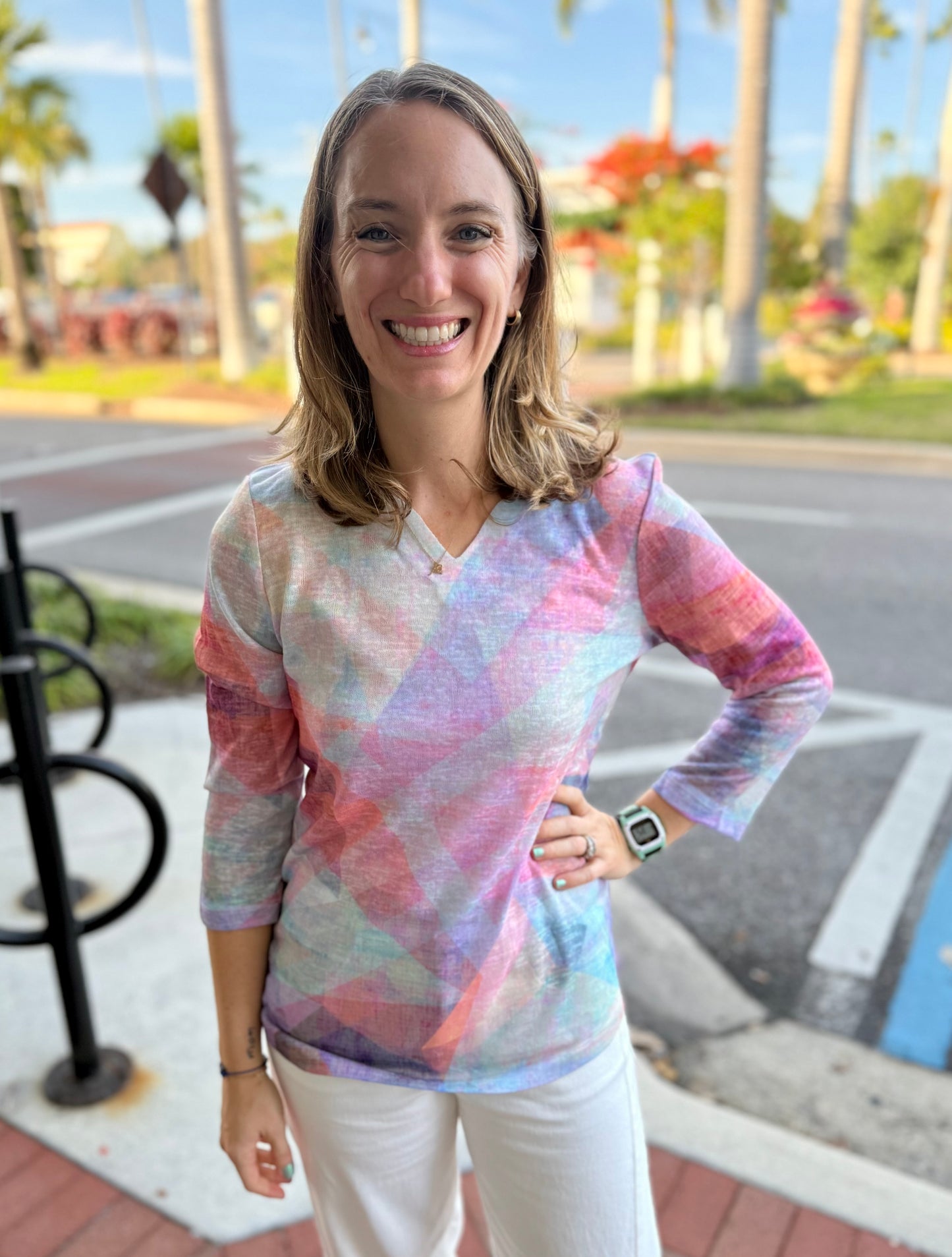 FDJ 3738451 Prism Print Top