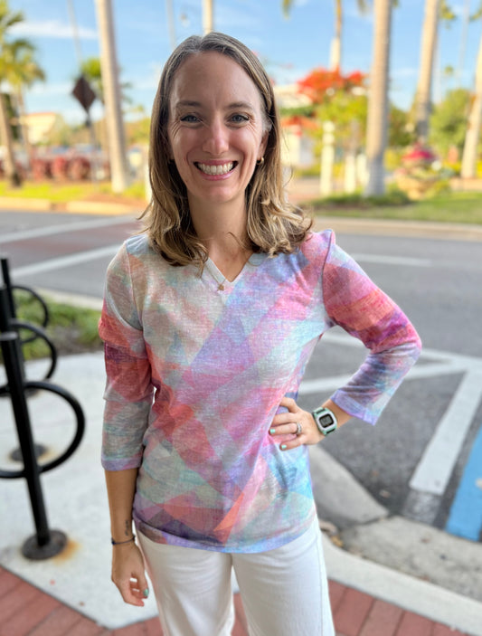 FDJ 3738451 Prism Print Top