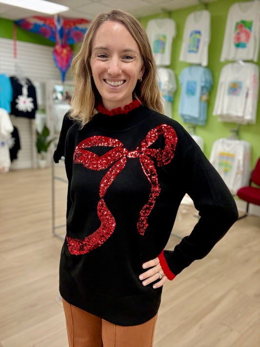 Spanner 425900 Sequin Bow Sweater