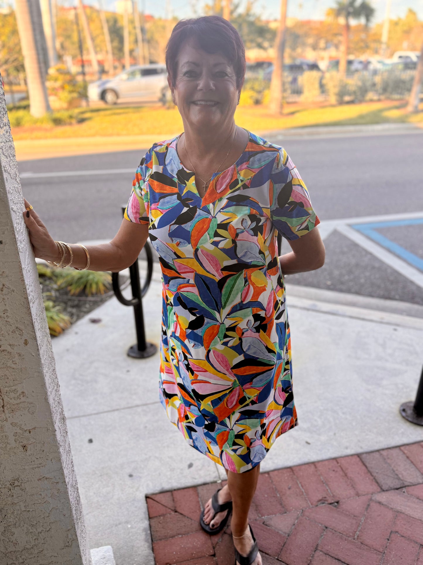 Jess & Jane KS4 Notch Neck Dress