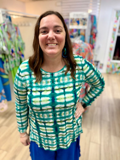 Lemon Grass S6KT4221 Tropical Tie Dye Top