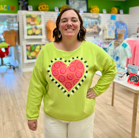 MoMo Painted CLB633 Pop Heart Sweatshirt