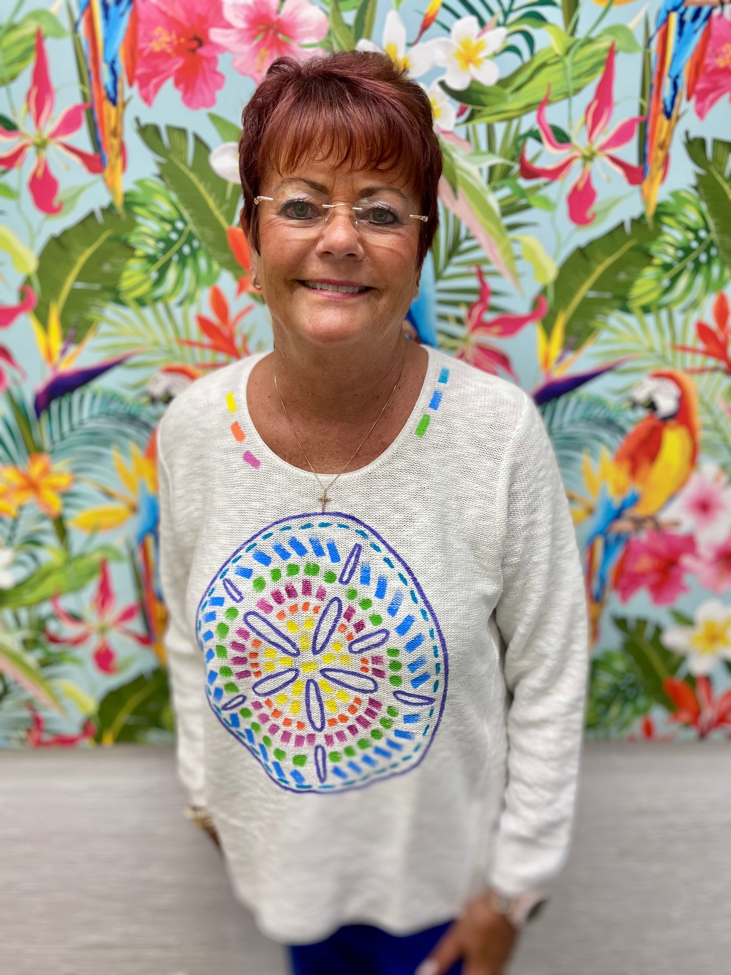MoMo Sweater - Mosaic Sand Dollar