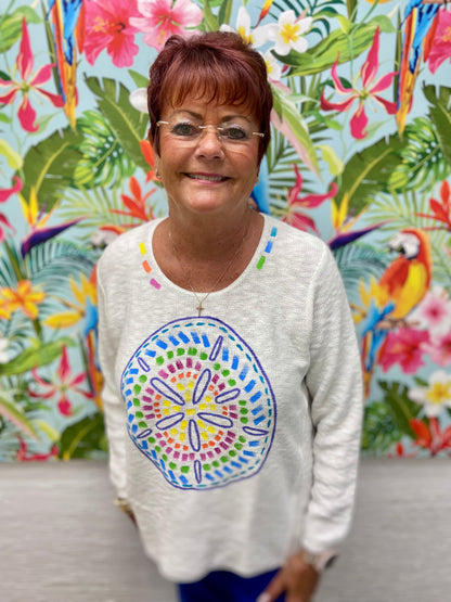 MoMo Sweater - Mosaic Sand Dollar