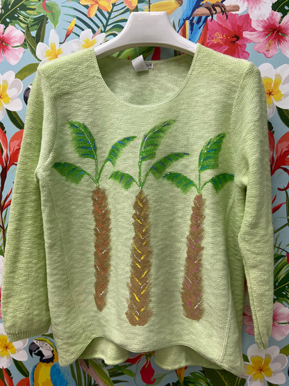 MoMo Sweater - Pop Palm Trio