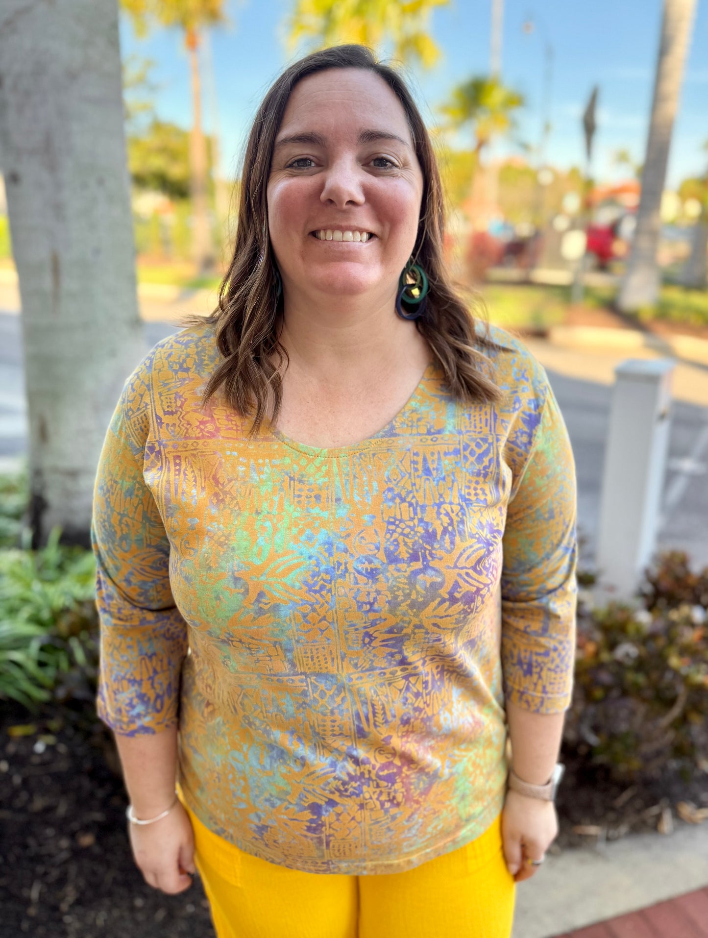 Rum Reggae RR252 3/4 Sleeve Top