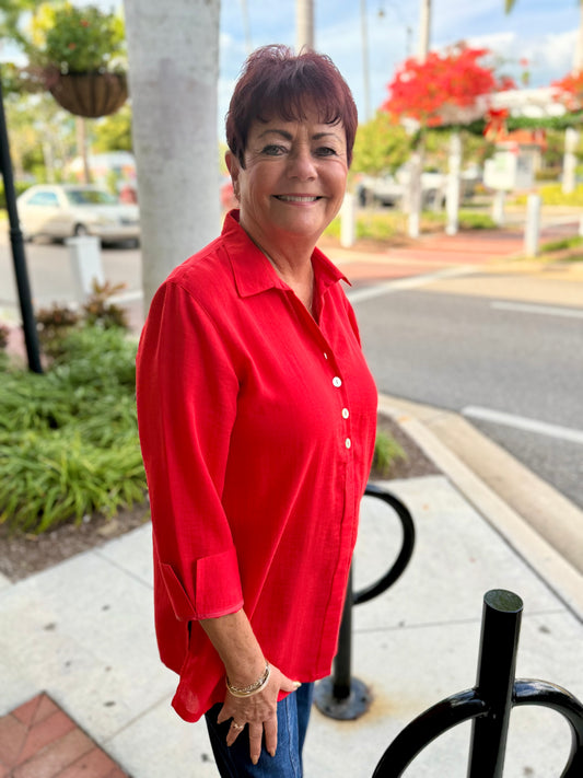 Fridaze AA192 Button Back Top