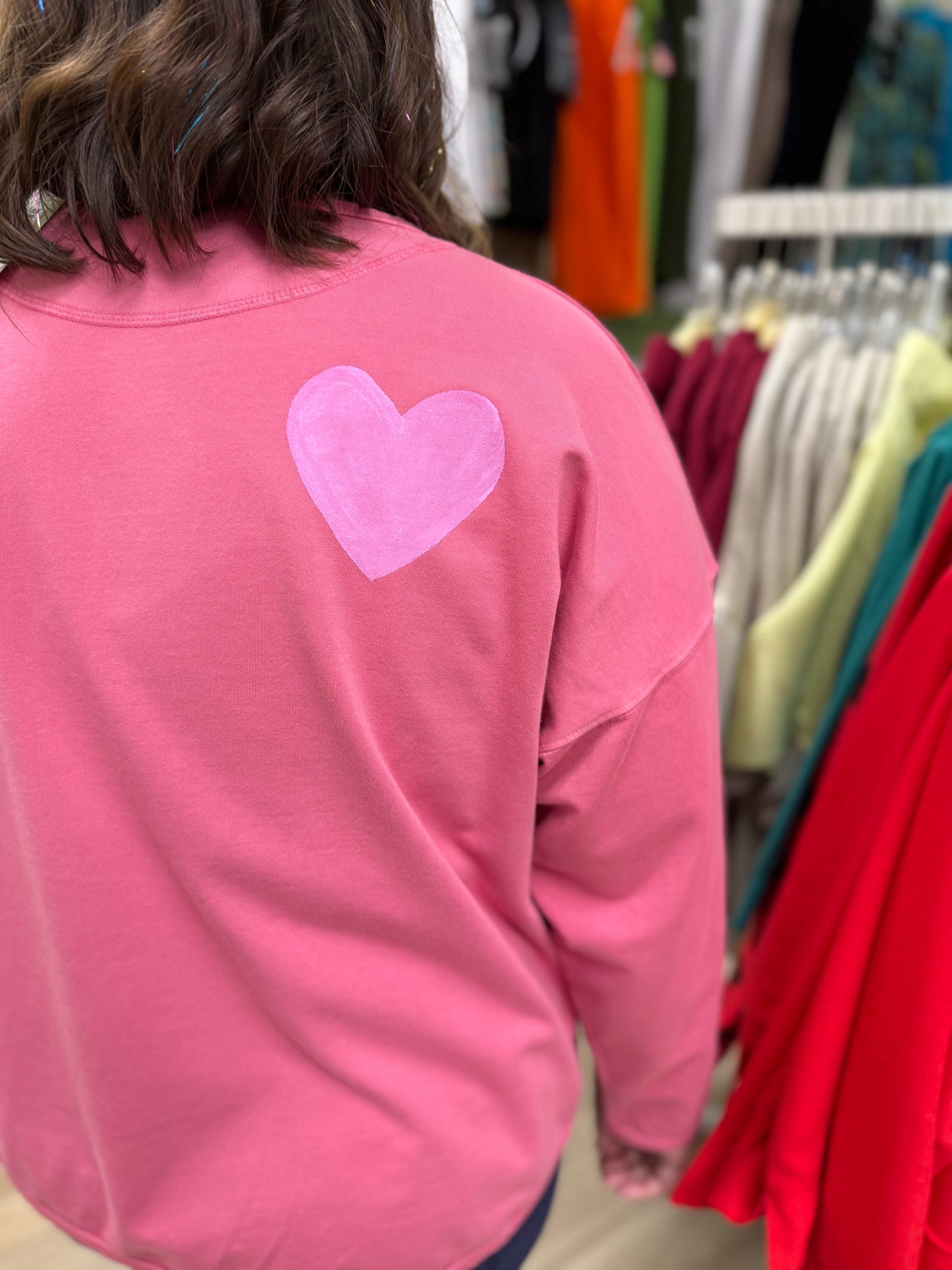 Peg Painted ST746 Hearts Sweatshirt