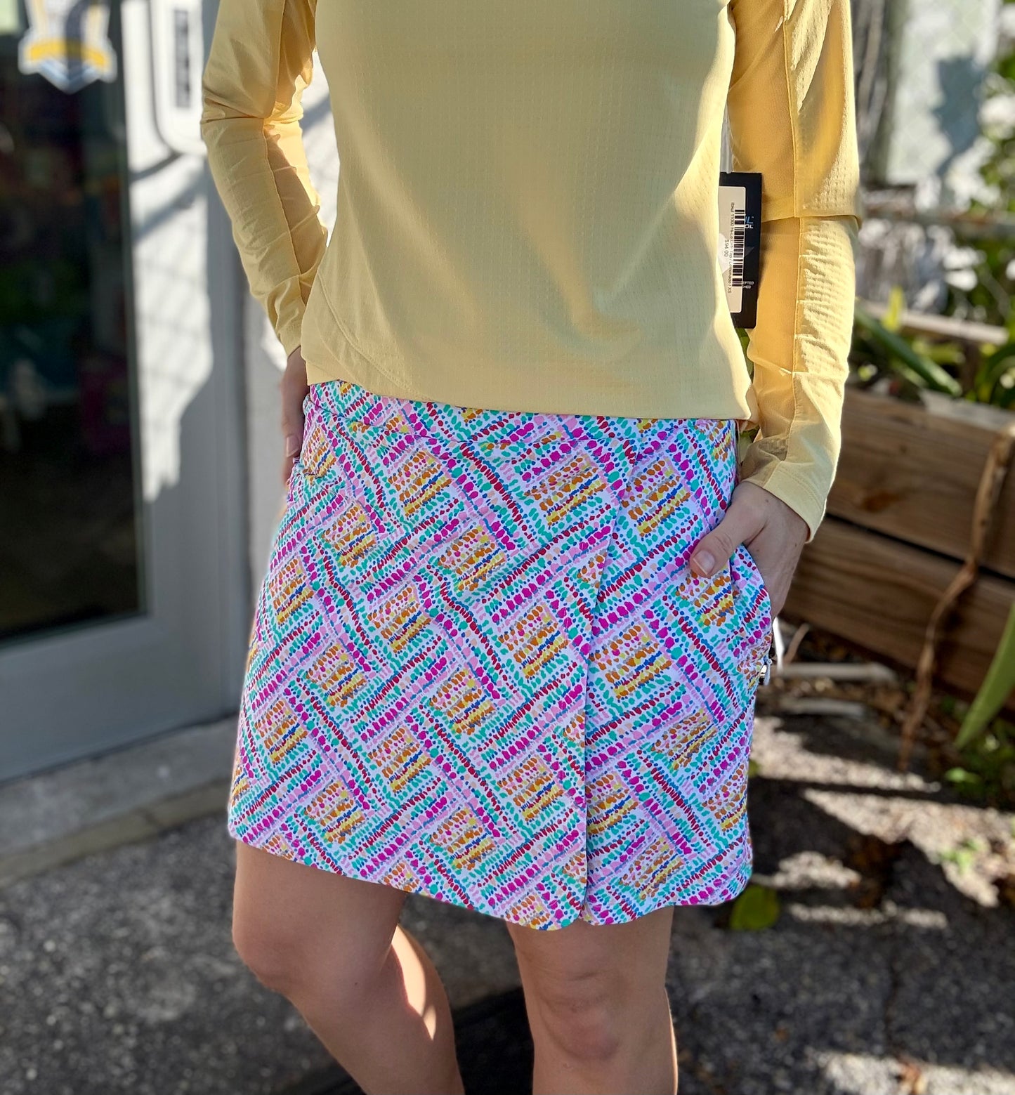 Ibkul 43000 UPF Print Wrap Skort