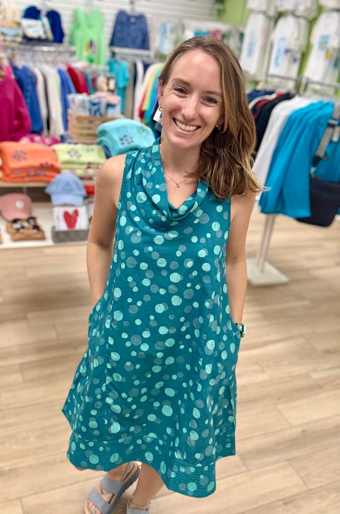 Global Mamas Eli Cowl Neck Dress