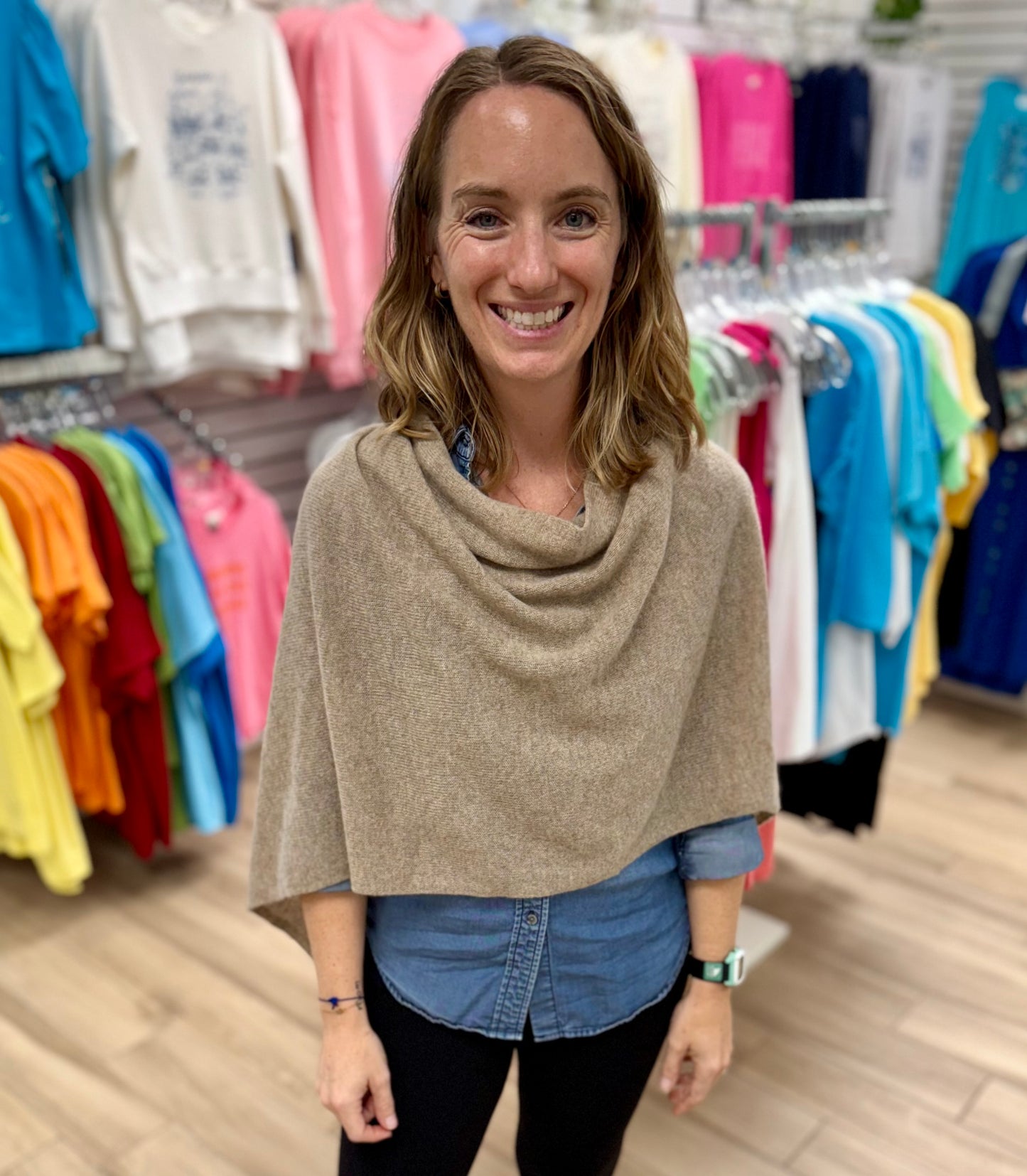 Alashan LS1346 Cashmere Poncho Topper