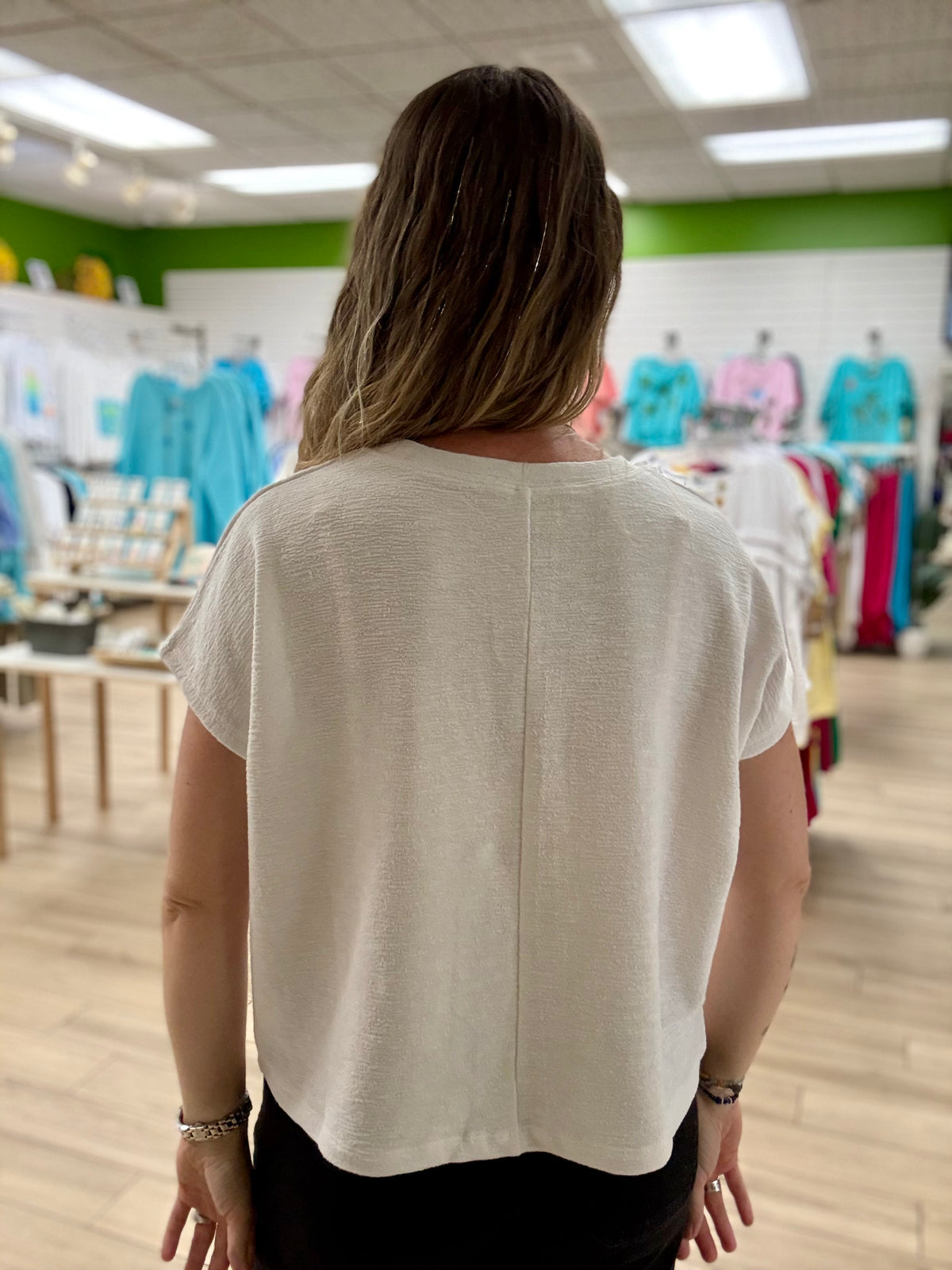 Zenana Slub Pocket Crop Tee