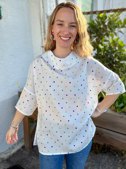 Fridaze AA374 Drop Shoulder Linen Top