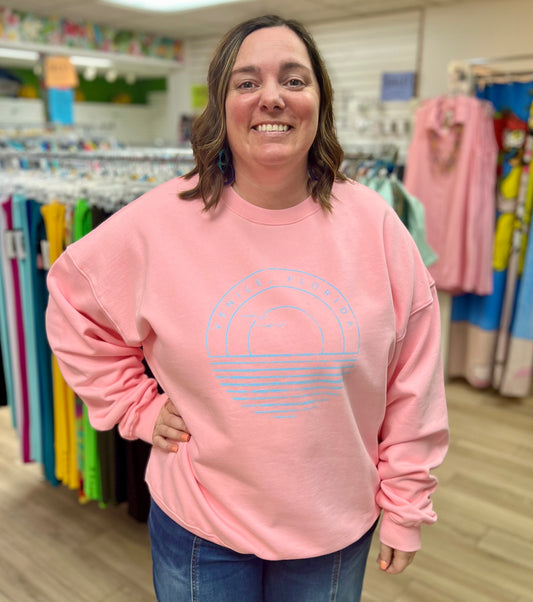 Boat House Venice Beach Sunset Circle Sweatshirt