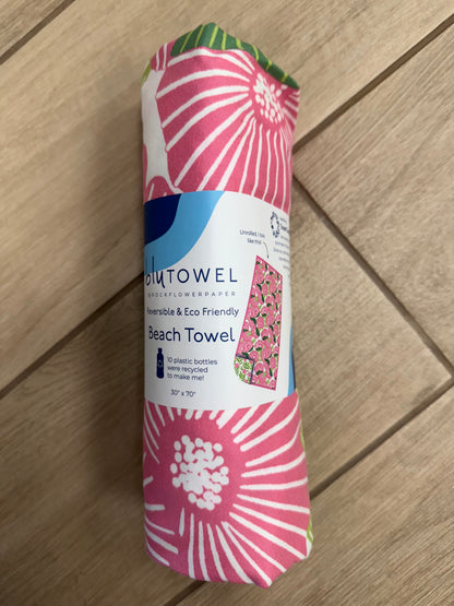 Rock Flower Paper Reversible Beach Towel
