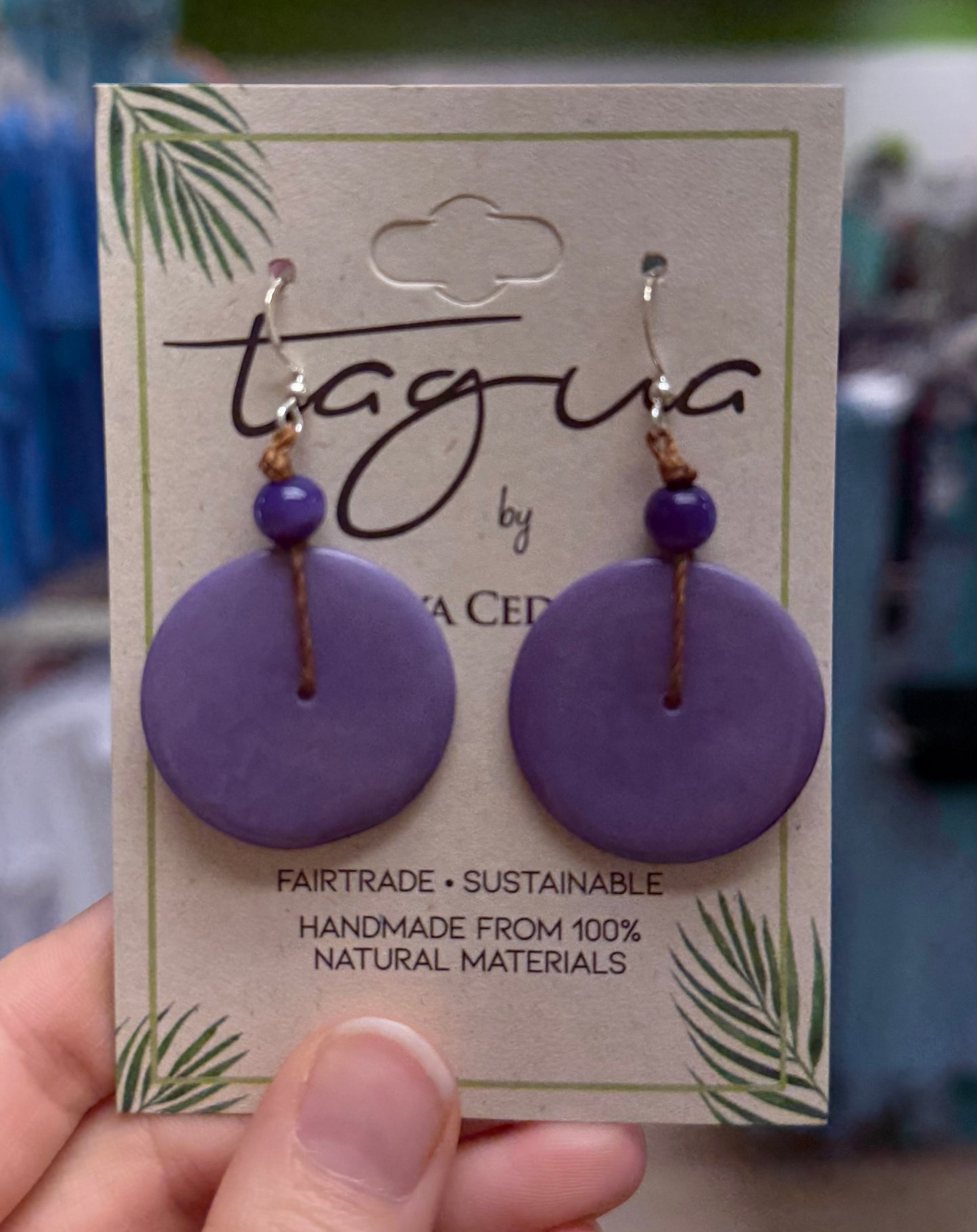 Tagua Cooper Earring