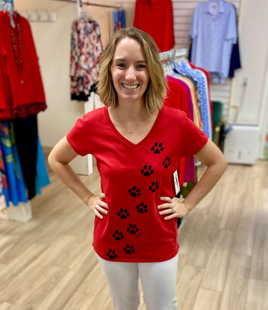 Marushka RVT Paw Prints Top