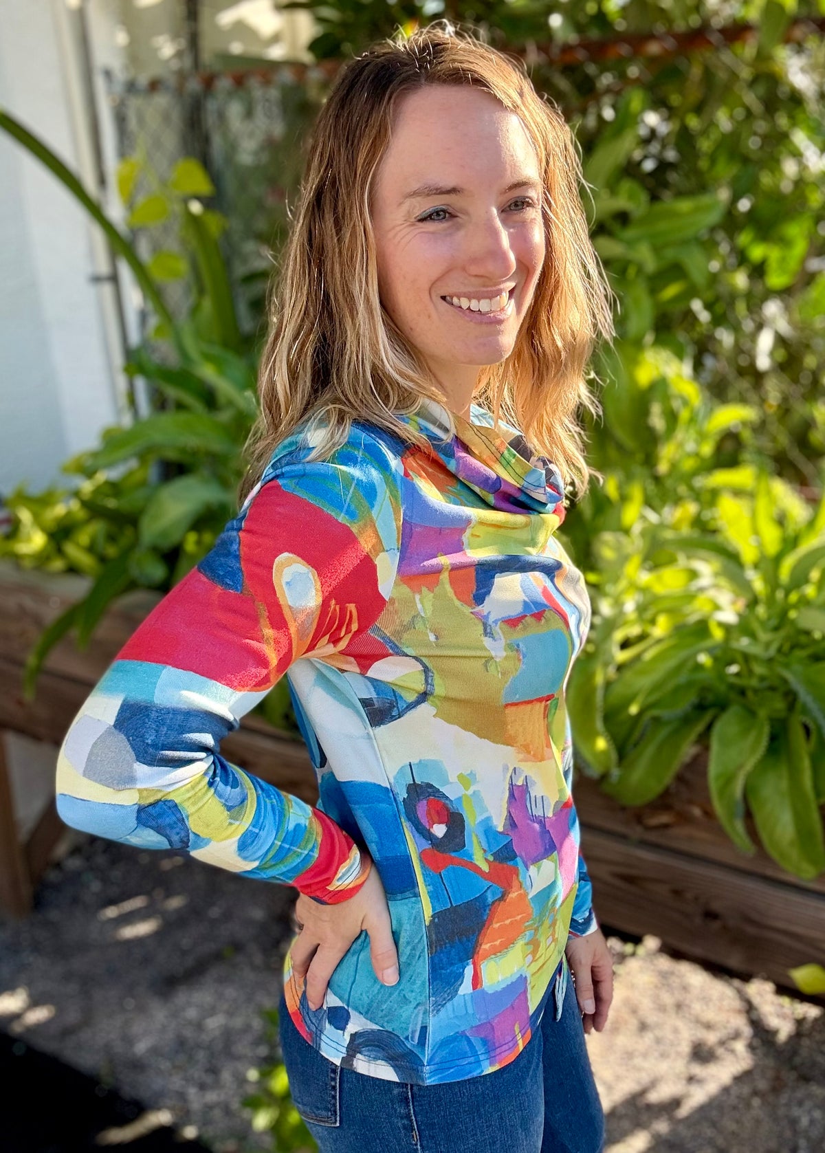Claire DesJardins Insatiable Cowl Top