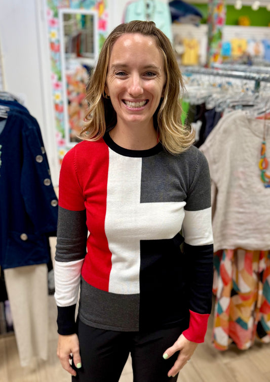 Marble 8055 Colorblock Sweater
