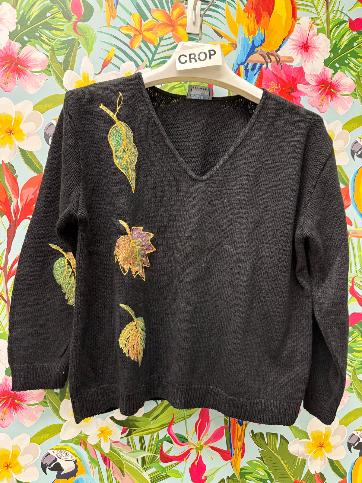 Peg Painted Sweater - Falling Leaves