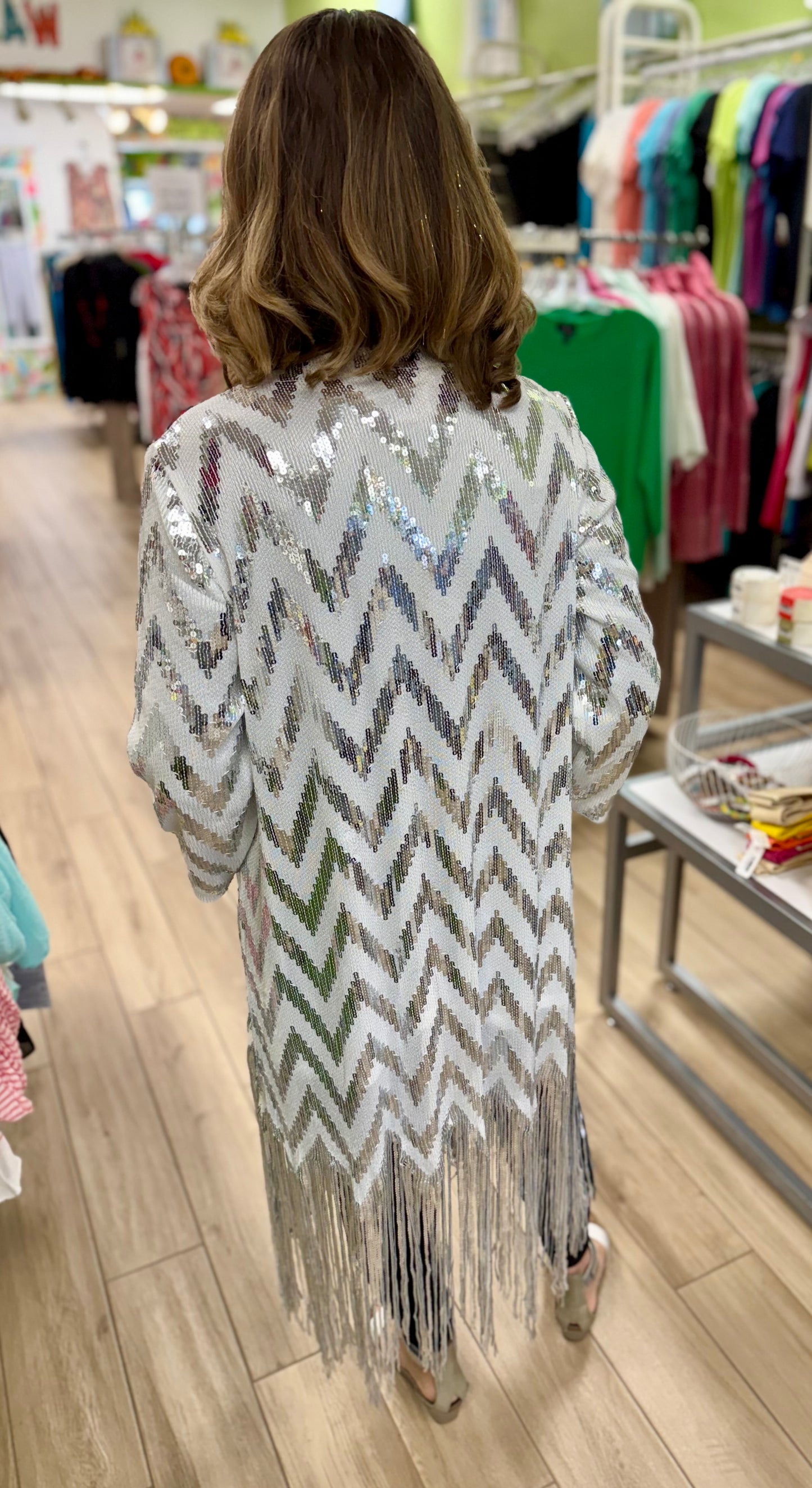 Aris A PJ25003L Silver Chevron Duster
