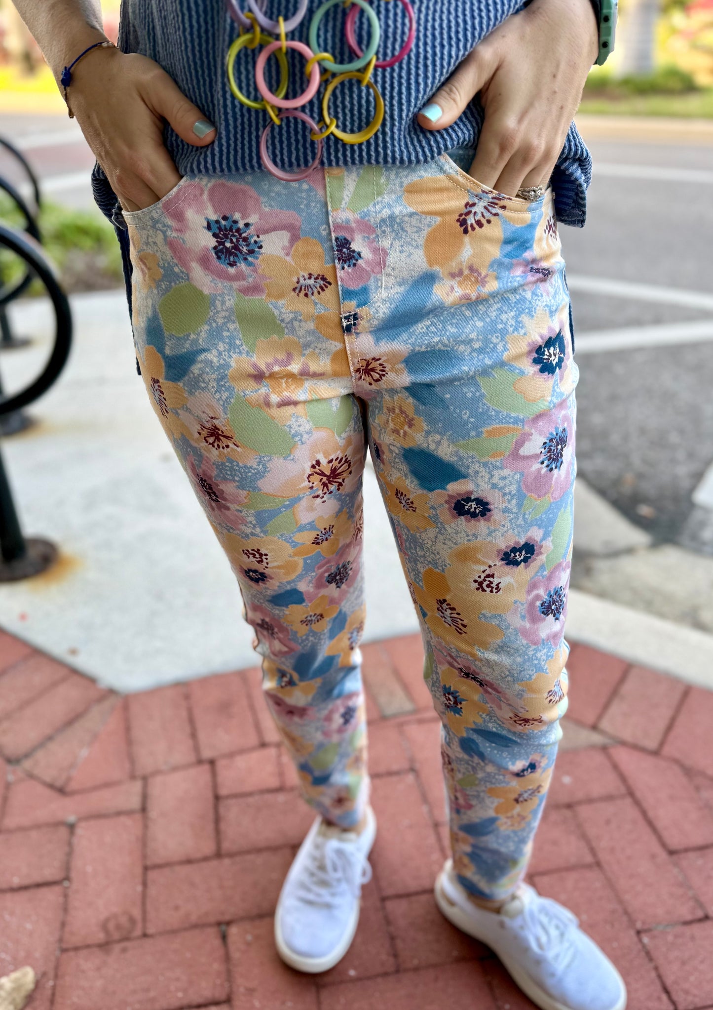 FDJ 2169837 Floral Print Jean