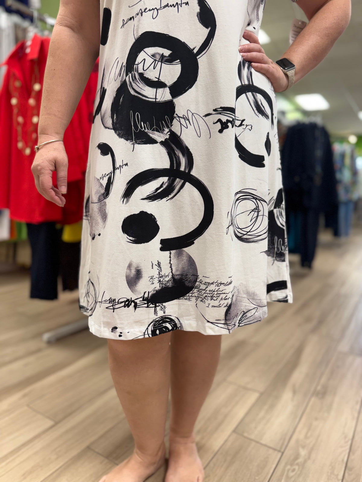 Jess & Jane Notch Neck Dress