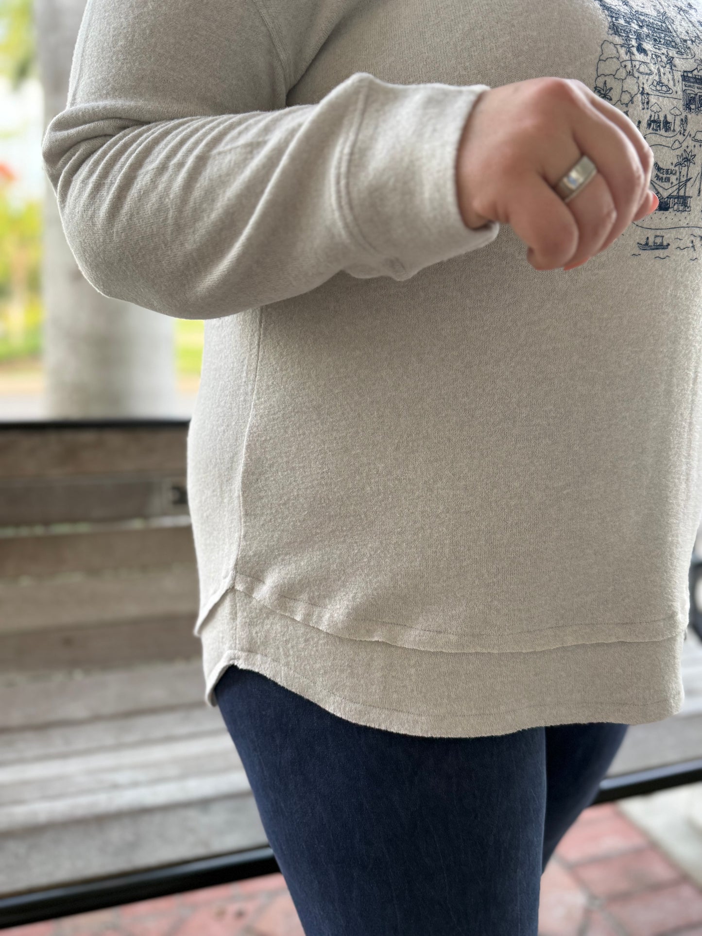 Boat House Venice Cozy Doodle Top