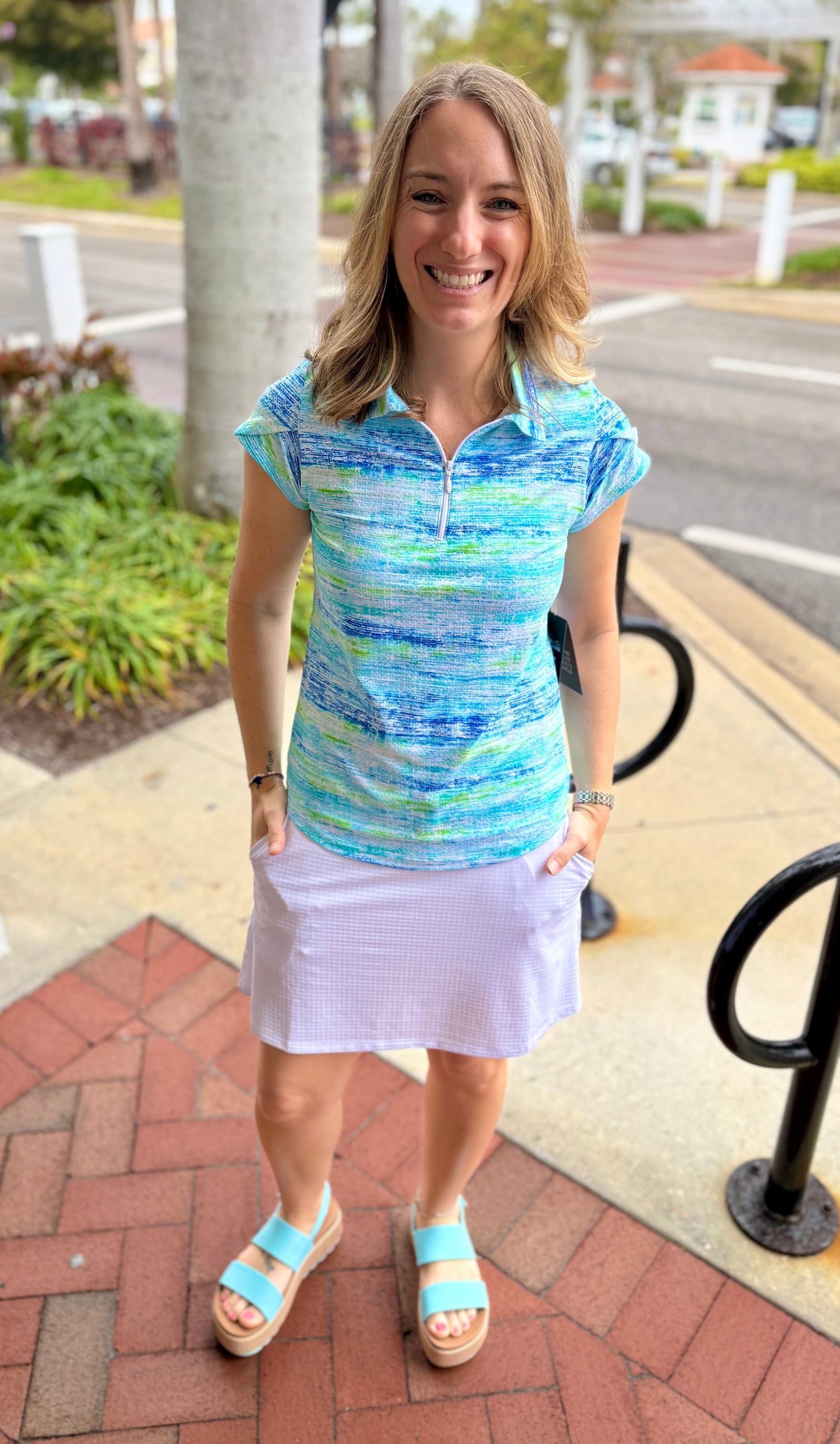 Ibkul 45000 UPF Tulip Sleeve Top