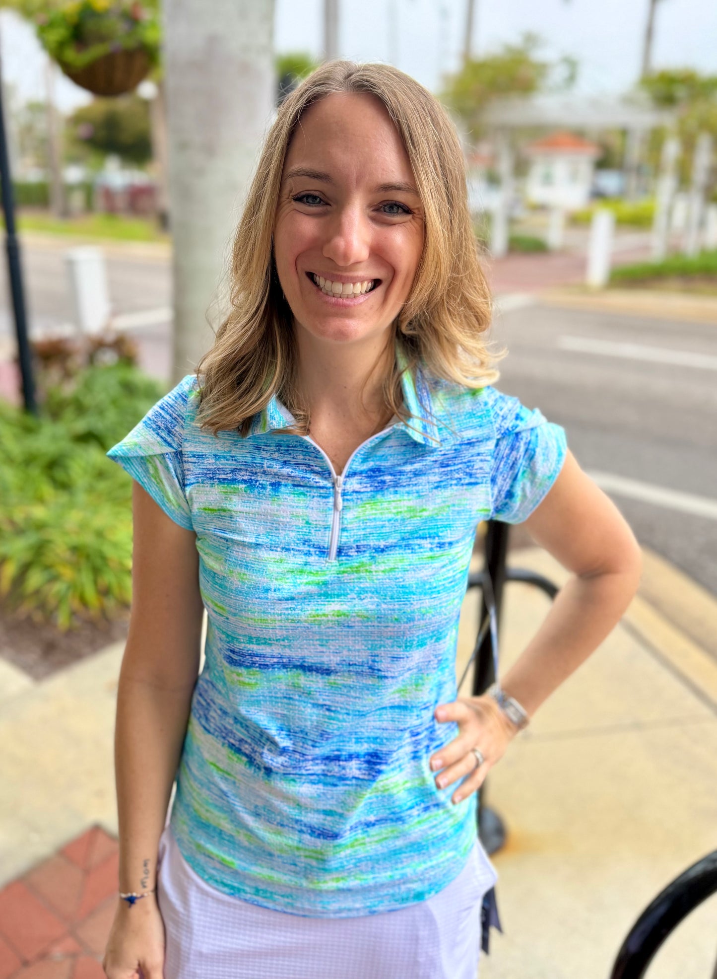 Ibkul 45000 UPF Tulip Sleeve Top