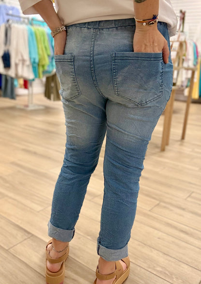 Bella Amore Patch Sparkle Jeans