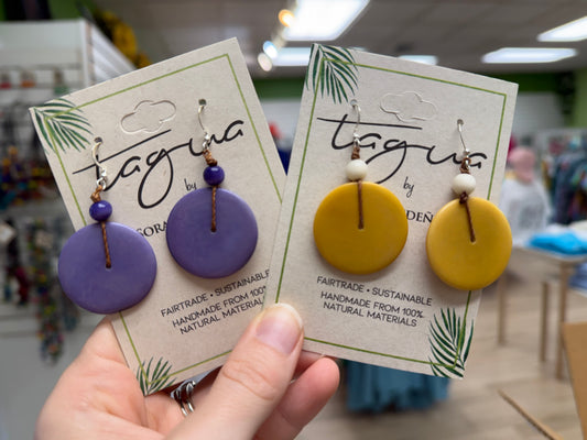 Tagua Cooper Earring