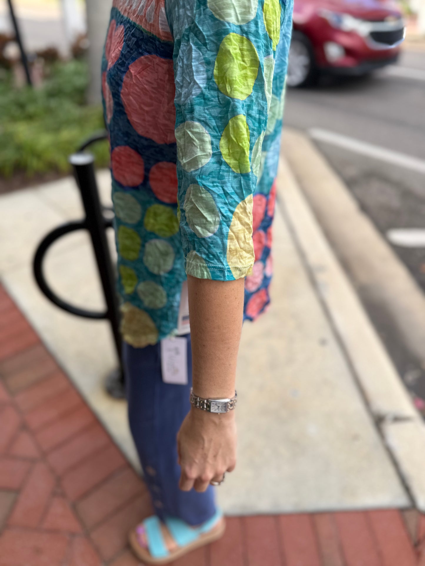 Jess & Jane SC3 Crinkle Elbow Sleeve Top