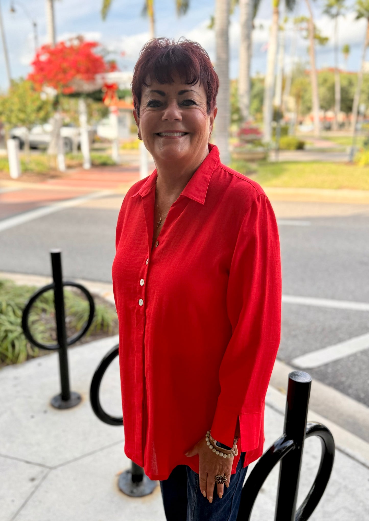 Fridaze AA192 Button Back Top