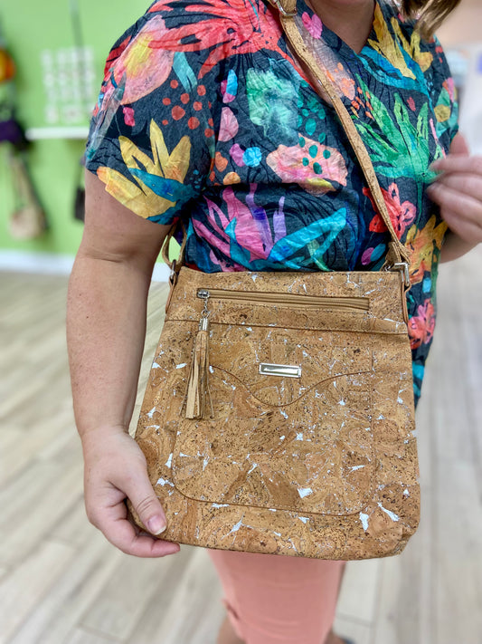 Meninas Cork Crossbody Bag