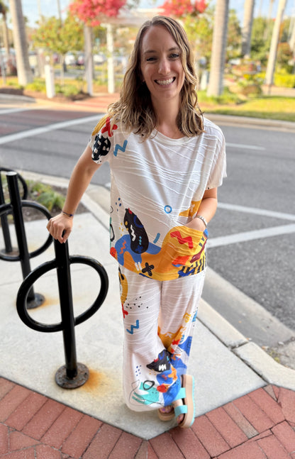 Inoah B262SM Artsy Crop Pant