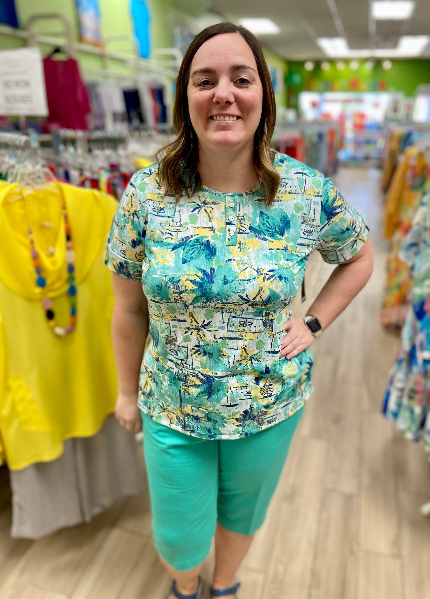 Southern Lady 489 Tropical Tee Top